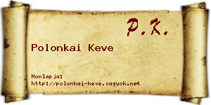 Polonkai Keve névjegykártya